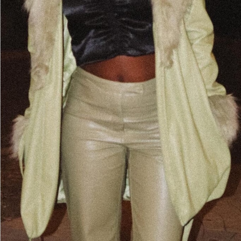 Show Me Your MuMu Green Faux Leather Pants